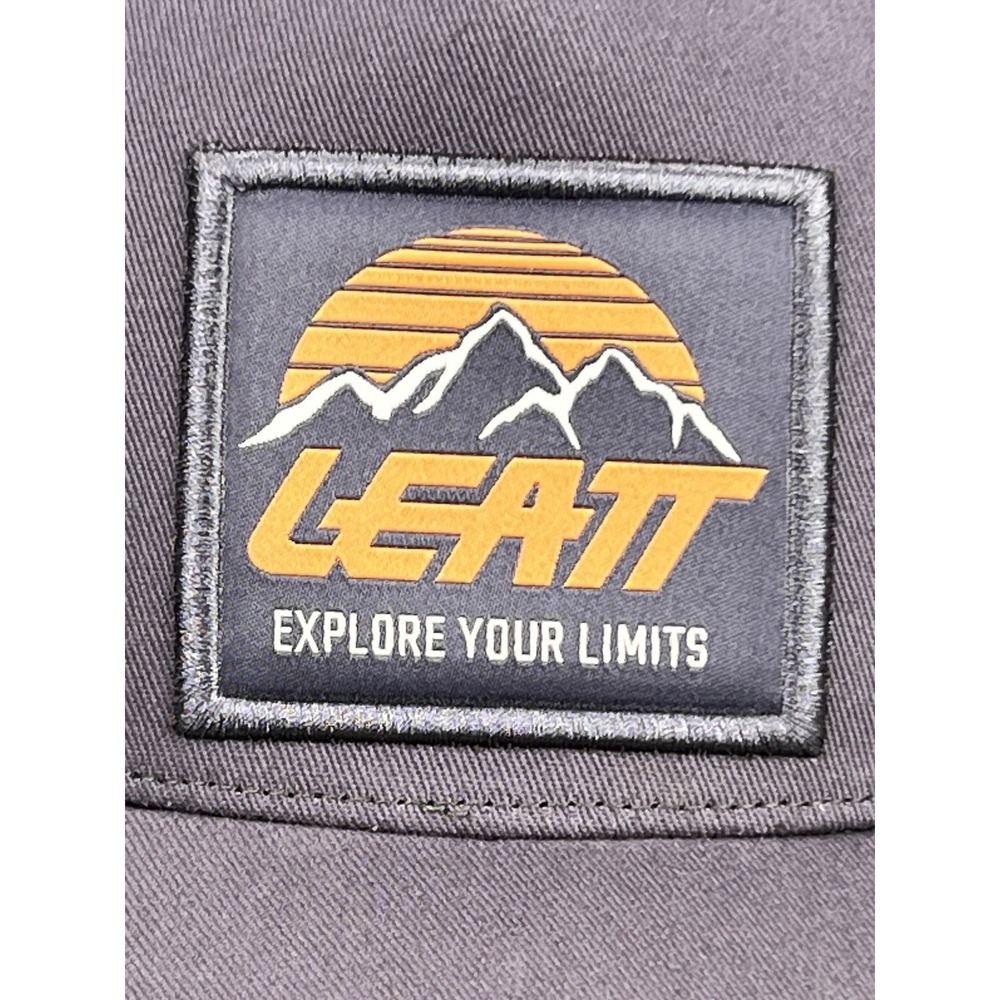 Leatt‎ Trucker Hat Explore Your Limits Gray Black Mesh Outdoor Moto Snapback Cap - Picture 2 of 11